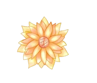 🌼 976932d4 fleur, floral, jaune, orange, nature, plante, autocollant, décoratif telegram sticker