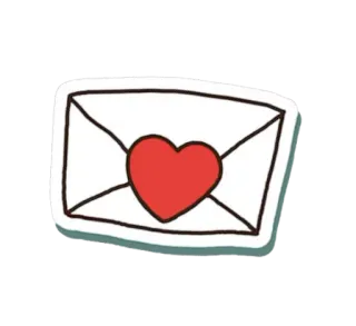 💌 eb937a33 lettre d'amour, enveloppe, coeur, amour, Saint-Valentin, courrier telegram sticker