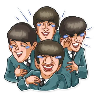 The Beatles telegram stickers