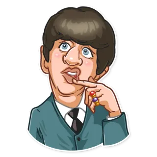 The Beatles telegram stickers