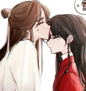 ❤️ 29827814 beso, romance, amor, pareja, afecto, ilustración, dibujos animados telegram sticker