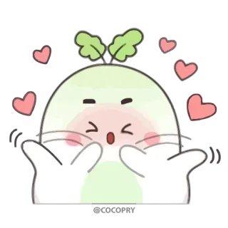 😘 b7c20c23 cute, kawaii, love, hearts, adorable, happy telegram sticker