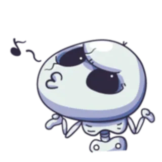 😚 1d1d5beb Skelett, Cartoon, Humor, Kuss, Süß, Tod, Lustig telegram sticker