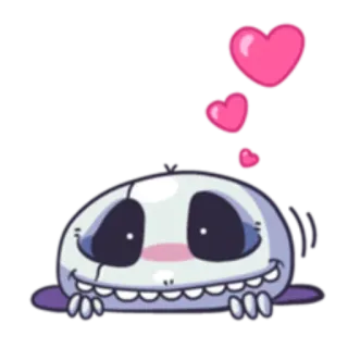 😍 d16fcceb Cartoon, Monster, Herz, Liebe, Süß, Kreatur, Lieblich, Animation telegram sticker