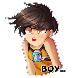😍 0fa630e0 BOY sticker, hoạt hình, anime, nhân vật, hài hước telegram sticker