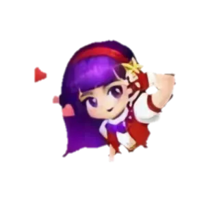 ✌️ 9f6a600f Аниме, Девушка, Сердечки, Мило telegram sticker