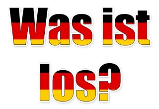 👋 93da7adf Was ist los? allemand, question, expression, allemagne whatsapp sticker