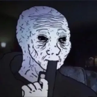 🔫 cb415da8 wapen, verdrietig, depressief, meme, wojak telegram sticker