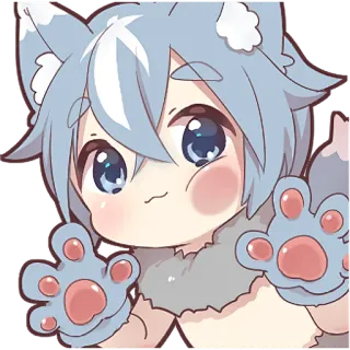 🥹 25d9e6df Anime, Wolf, Chibi, Süß, Kawaii telegram sticker