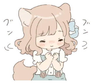 ❄️ 98652557 ブスーン Anime, Kawaii, Niedlich, Mädchen, Sticker, Ausdruck, Wütend, Fuchs whatsapp sticker
