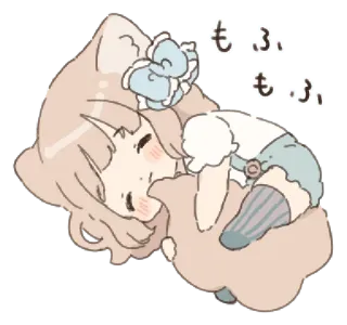 ❄️ f7944e98 もふい
もふい süß, Anime, kawaii, schlafend, Chibi, Mofu, kuscheln whatsapp sticker