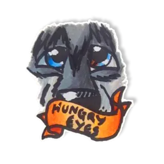 😯 86cf2bd9 HUNGRY EYES lapar, mata, anjing, sedih, kartun, imut whatsapp sticker