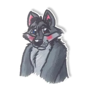 😊 9e6d97ef serigala, hewan, kartun, furry, imut, stiker whatsapp sticker