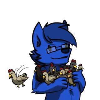 🐥 62ad717c Furry, Poulet, Dessin animé, Animal, Drôle, Mignon telegram sticker