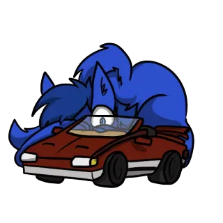 🚗 e4ce5b30 voiture, furry, automobile, véhicule, dessin animé telegram sticker