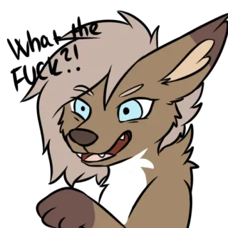 😣 1a7e7776 ?! 兽迷, 拟人, 动物, 问题, 卡通 telegram sticker