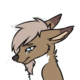 😥 2b674428 卡通, 难过, 哭泣, 动物, 数字艺术, 可爱, 眼泪 telegram sticker