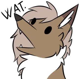 🙄 3b7e8bc0 卡通, 狼, 动物, 兽人, 哺乳动物, 搞笑, 表情包 telegram sticker