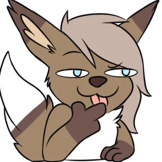 😝 43462d1e 卡通, 动物, 狐狸, 搞笑, 可爱, 角色, 得意 telegram sticker