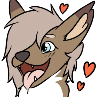 😜 53810624 兽人, 拟人, 动物, 狗, 卡通, 可爱, 卡哇伊 telegram sticker