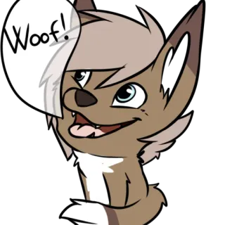 👋 67460ff7 Woof! 狗, 动物, 可爱, 汪, 小狗 telegram sticker