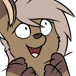 😍 95c4da75 卡通, 动物, 快乐, 兴奋, 毛茸茸, 可爱 telegram sticker