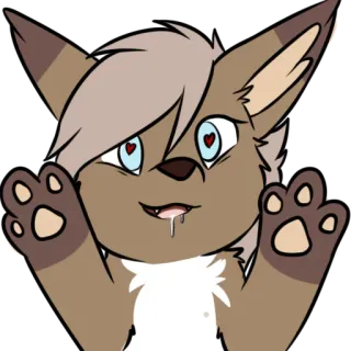 😛 9c5f8c11 兽人, 拟人, 卡通, 可爱, 动物, 贴纸 telegram sticker