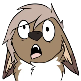 😱 afc405b9 卡通, 惊喜, 震惊, 兔子, 可爱, 动物, 插图 telegram sticker