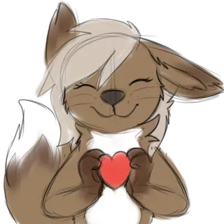 ❤ e4c16049 卡通, 可爱, 动物, 心, 爱, 迷人 telegram sticker