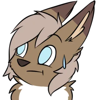 😰 f597e938 卡通, 担心, 焦虑, 汗, 可爱, 动物, 毛茸茸 telegram sticker