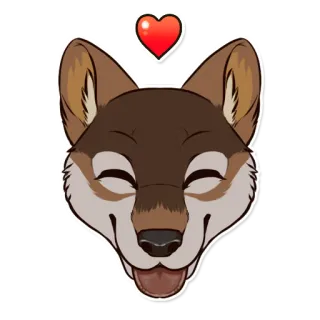 ❤ 152033fc chien, coeur, animal, mignon, animal de compagnie, amour, autocollant telegram sticker