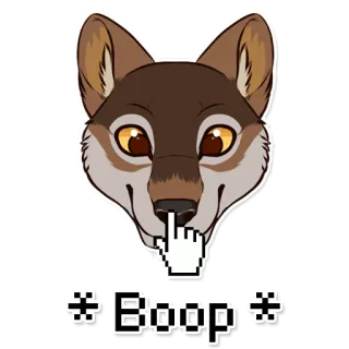 😉 f0f94b6a *Boop* boop, chien, animal, fourrure, mignon, nez, doigt telegram sticker