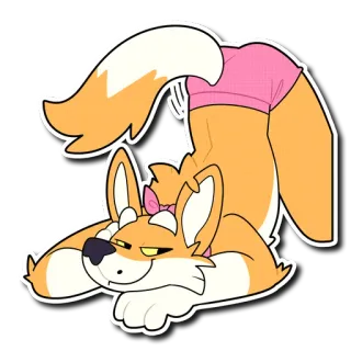 🍑 1e2a0cf1 chó, corgi, hoạt hình, động vật, hài hước, dễ thương, khỏe mạnh, linh hoạt telegram sticker