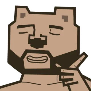 👍 57bff9e6 urso, animal, gesto ofensivo, dedo do meio, desenho animado telegram sticker