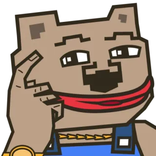 😉 61df5a0d desenho animado, urso, dedo do meio, gesto, personagem, animal telegram sticker