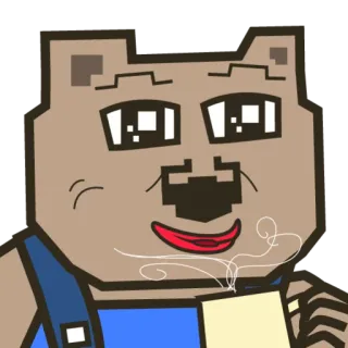 😌 99e93954 urso, desenho animado, bebendo, bebida, copo telegram sticker
