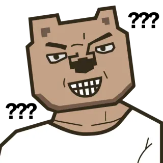 🤷‍♂️ f1e190ad urso, desenho animado, personagem, animal, engraçado, meme telegram sticker