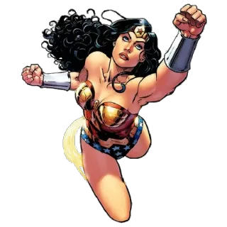 🤓 207b78f5 Wonder Woman superhero, komik, DC Comics, wanita, pahlawan telegram sticker