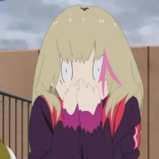 😱 302a7732 Anime, Mädchen, geschockt, Überraschung, Cartoon telegram sticker