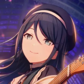 ☺️ 05f96f53 สาวอนิเมะ, กีตาร์, การ์ตูน, ตัวละคร, ภาพประกอบ telegram sticker