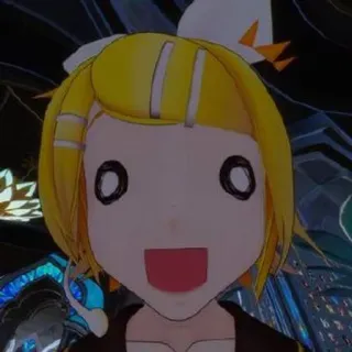 😶 68a7d4e7 Kagamine Rin คากามิเนะริน, โวคาลอยด์, สาวอนิเมะ, น่ารัก, ตลก, การ์ตูน telegram sticker