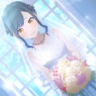 🥺 6ebb5d70 อนิเมะ, งานแต่งงาน, เจ้าสาว, ช่อดอกไม้, ชุดเดรส telegram sticker