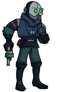 🆗 de430500 Half-Life, Combine, Gasmasker, Videogame, Veiligheid, Alien, Sciencefiction telegram sticker