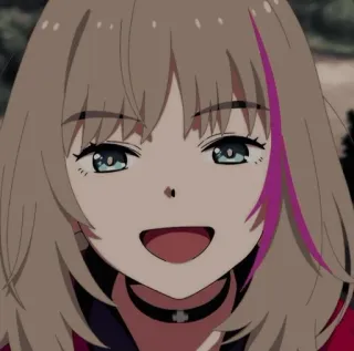 📕 2a506980 动漫女孩, 卡通, 动漫人物, 女性, 肖像, 微笑, 快乐 whatsapp sticker