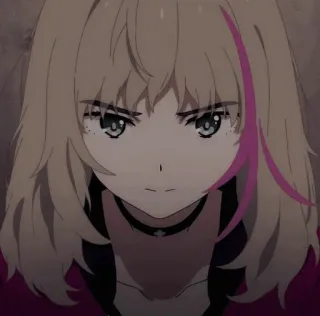 📕 8631a34b 动漫, 女孩, 严肃, 角色, 肖像, 女性 whatsapp sticker