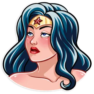 🙄 d30801c7 Wonder Woman DC漫画, 超级英雄, 女性, 角色, 漫画书, 神奇女侠 telegram sticker