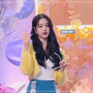 👢 4370e3ec 넘버원 안녕~ fille, salut, femme, coréenne telegram sticker