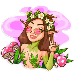 Wood Nymph telegram stickers