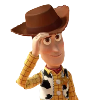 😉 85121550 Woody Toy Story Spielzeug, Cowboy, Hut, Cartoon, Pixar, Figur telegram sticker