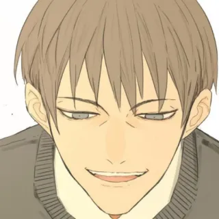 😄 1254868e 男人, 动漫, 漫画, 角色, 微笑 telegram sticker